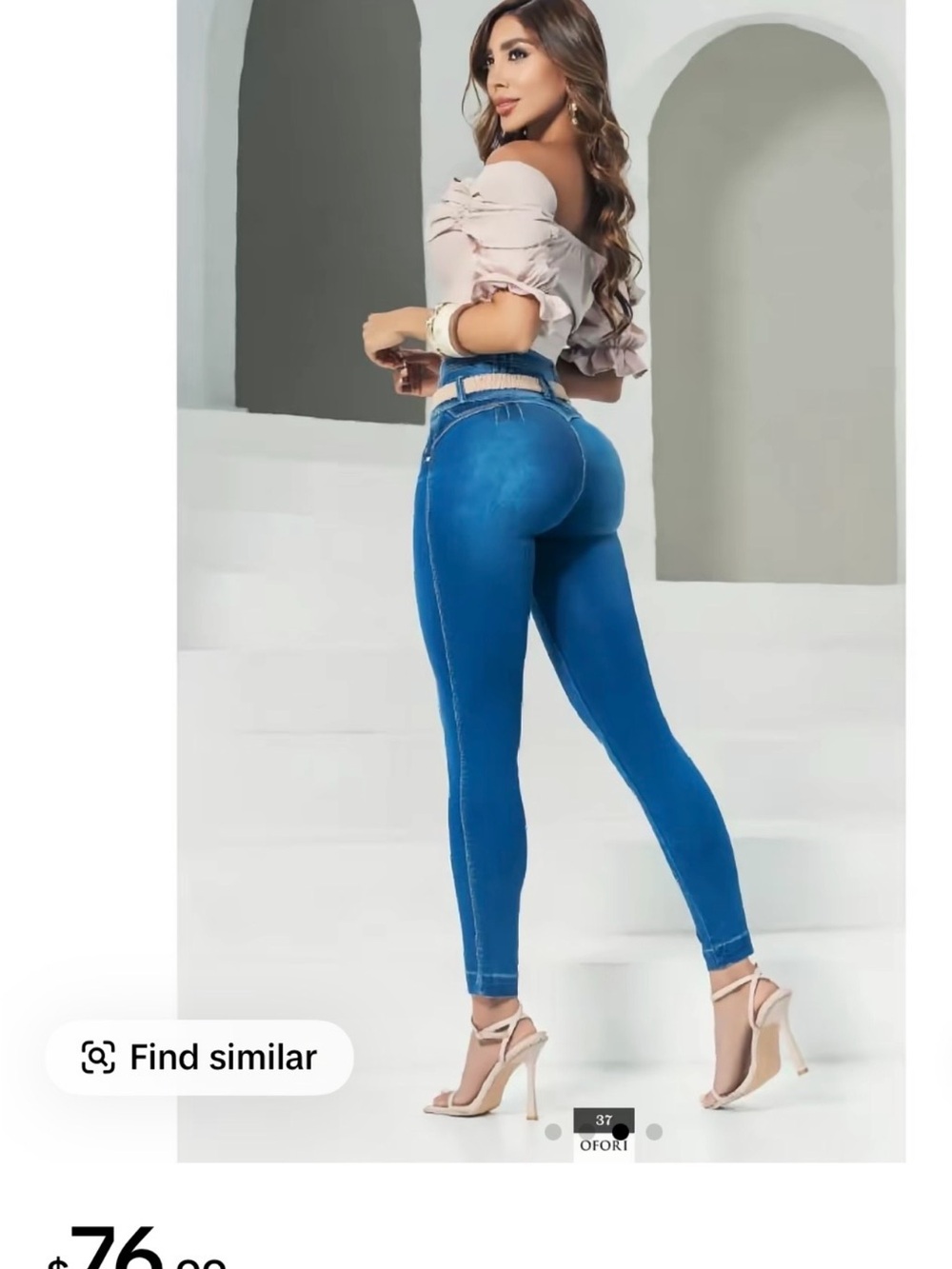 High-Rise Blue Skinny Jeans for Women